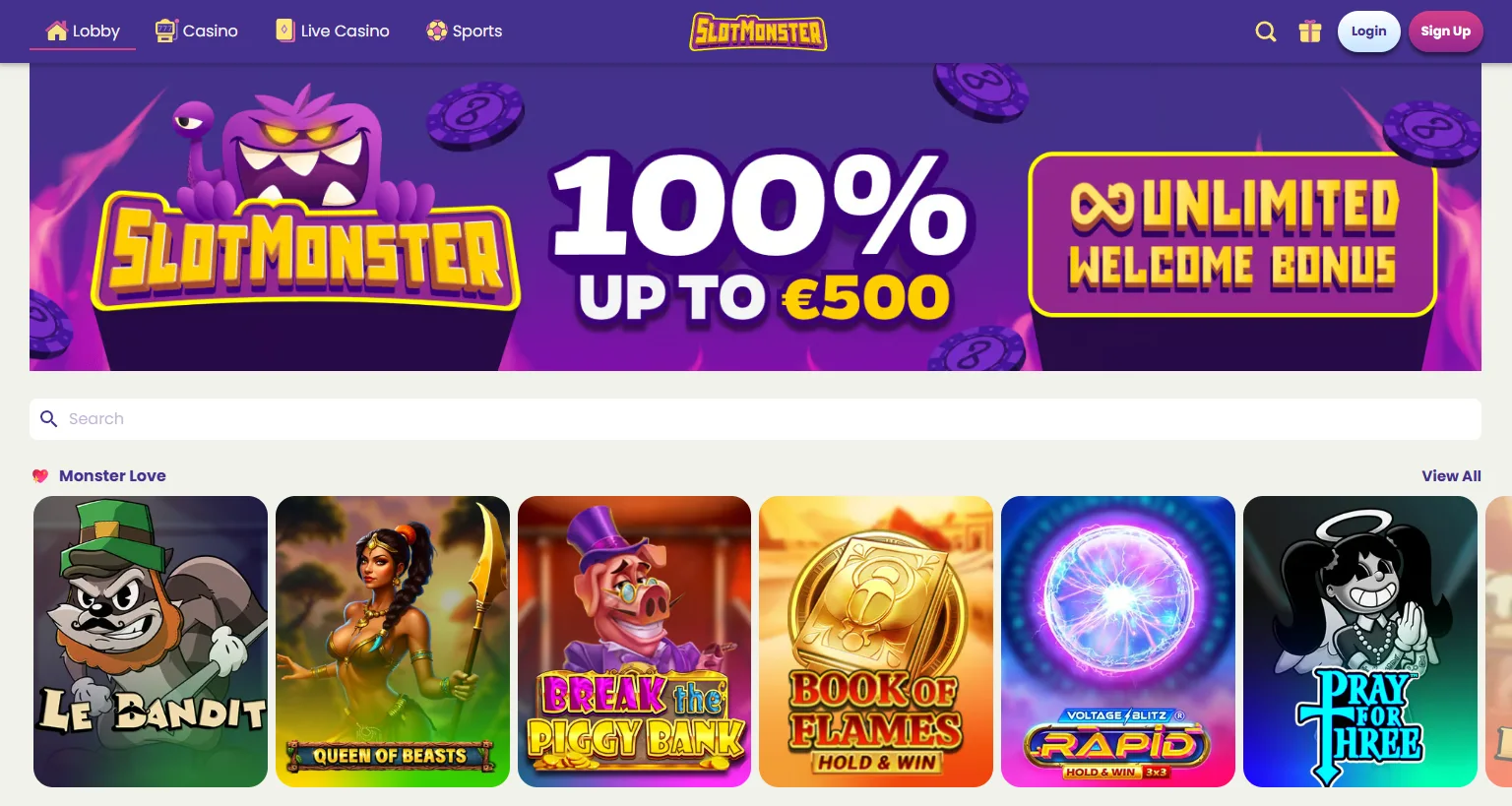 Slotmonster Australian casino with 100% bonus